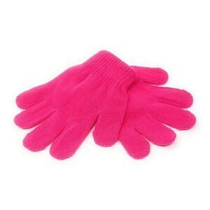 Kid's Girl Neon Pink knitted Winter Gloves Size OS